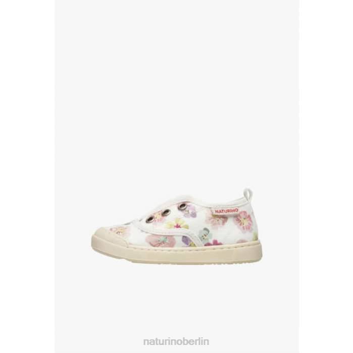 de Naturino Kinder dabos Stoff-Sneaker weiß-rosa 822X509