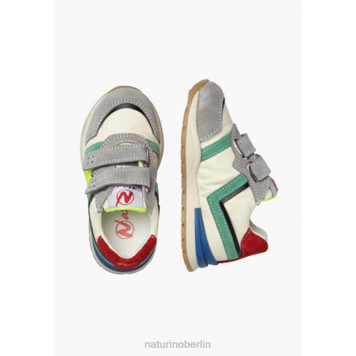 de Naturino Kinder evon vl Sneakers aus Wildleder und Stoff grau-creme 822X442