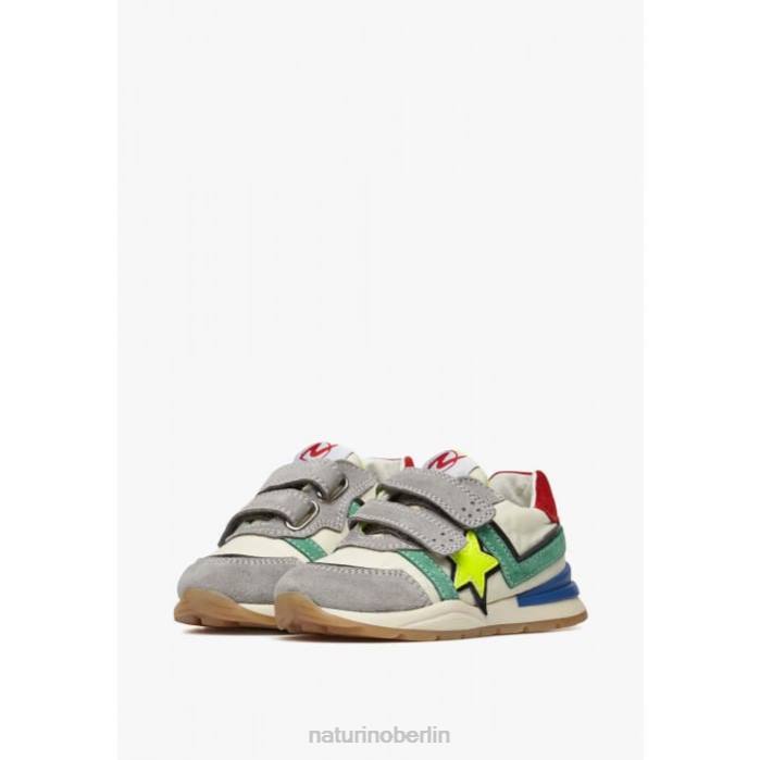de Naturino Kinder evon vl Sneakers aus Wildleder und Stoff grau-creme 822X442