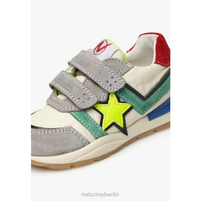 de Naturino Kinder evon vl Sneakers aus Wildleder und Stoff grau-creme 822X442