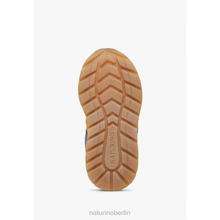 de Naturino Kinder evon vl Sneakers aus Wildleder und Stoff grau-gelb 822X441