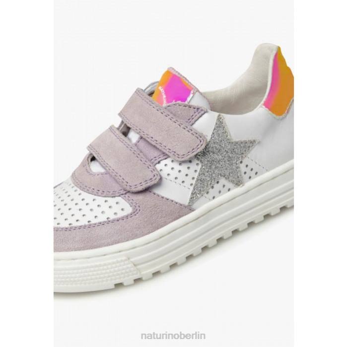 de Naturino Kinder hess vl. Sneakers aus Leder und Wildleder lila-weiß 822X502