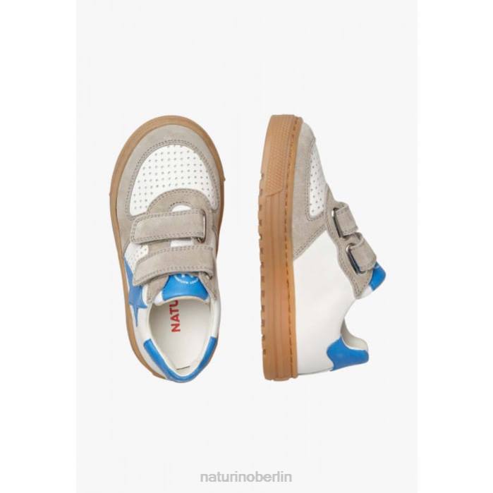 de Naturino Kinder hess vl. Sneakers aus Leder und Wildleder taubengrau-hellblau 822X384
