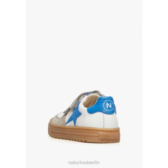 de Naturino Kinder hess vl. Sneakers aus Leder und Wildleder taubengrau-hellblau 822X384