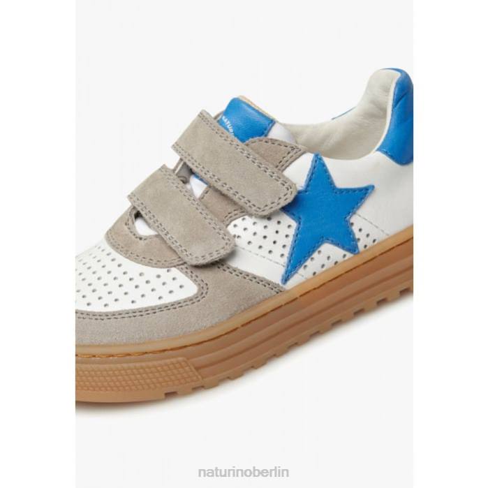 de Naturino Kinder hess vl. Sneakers aus Leder und Wildleder taubengrau-hellblau 822X384