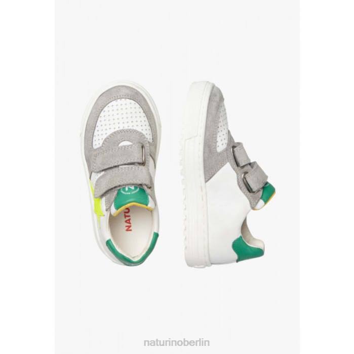 de Naturino Kinder hess vl. Sneakers aus Leder und Wildleder weiß grau 822X370