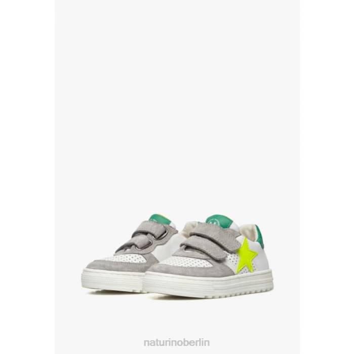 de Naturino Kinder hess vl. Sneakers aus Leder und Wildleder weiß grau 822X370