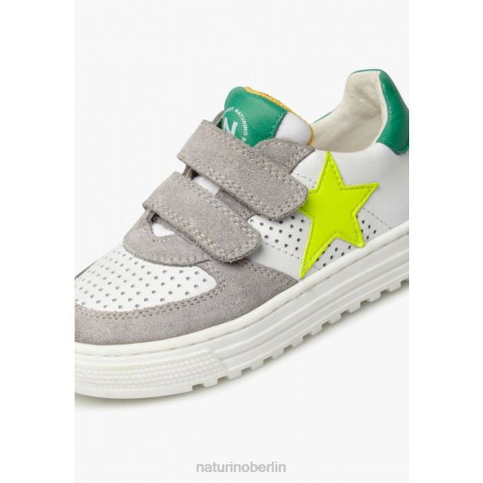 de Naturino Kinder hess vl. Sneakers aus Leder und Wildleder weiß grau 822X370