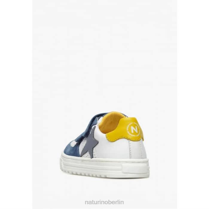 de Naturino Kinder hess vl. Sneakers aus Leder und Wildleder weiß-hellblau 822X451