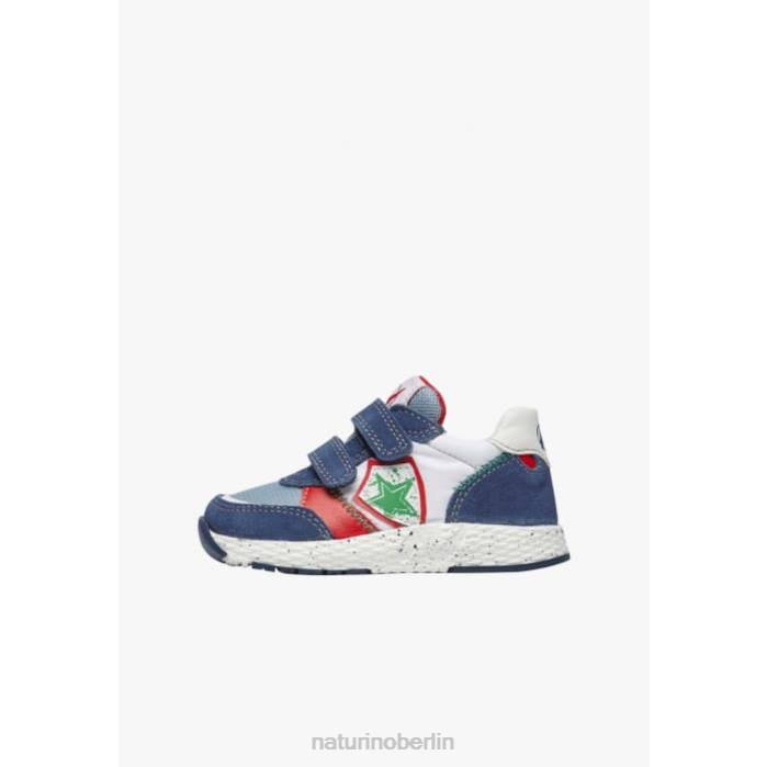 de Naturino Kinder jesko star vl. Sneakers aus Wildleder und Stoff Blau Weiss 822X500
