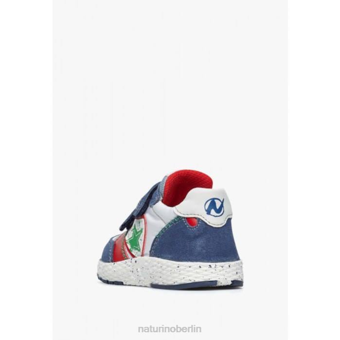de Naturino Kinder jesko star vl. Sneakers aus Wildleder und Stoff Blau Weiss 822X500