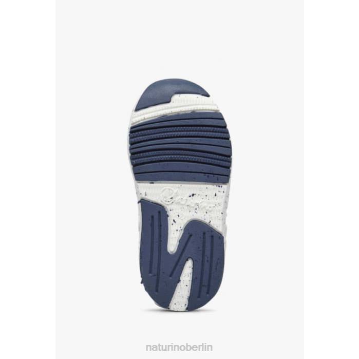 de Naturino Kinder jesko star vl. Sneakers aus Wildleder und Stoff grau weiß 822X511