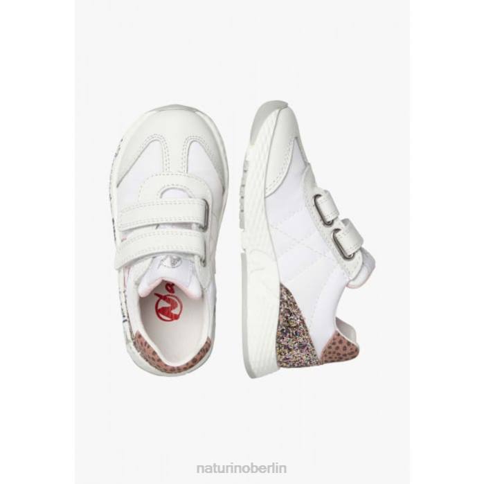 de Naturino Kinder jesko vl. Sneakers aus Leder und technischem Stoff Weiss 822X371