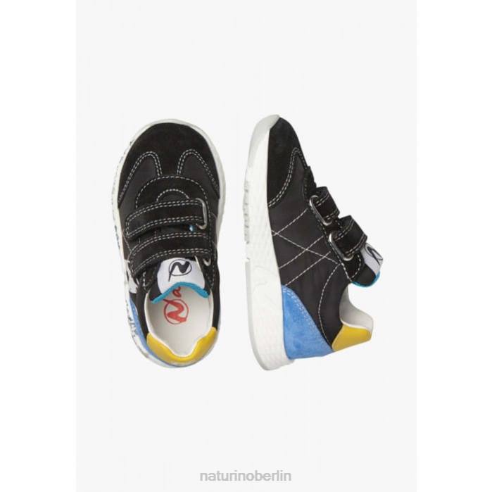 de Naturino Kinder jesko vl. Sneakers aus Wildleder und technischem Stoff Schwarz 822X425