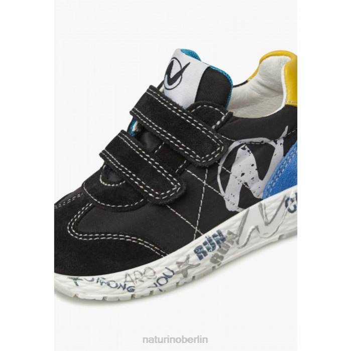 de Naturino Kinder jesko vl. Sneakers aus Wildleder und technischem Stoff Schwarz 822X425