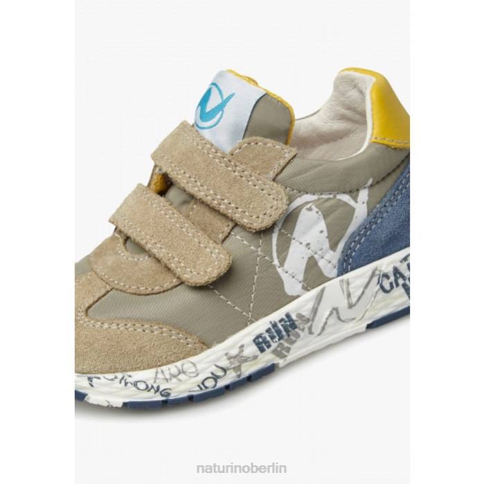 de Naturino Kinder jesko vl. Sneakers aus Wildleder und technischem Stoff Taubengrau 822X413