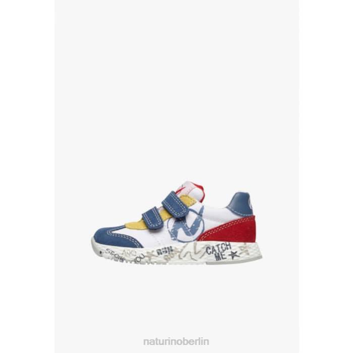 de Naturino Kinder jesko vl. Sneakers aus Wildleder und technischem Stoff weiß Blau 822X419
