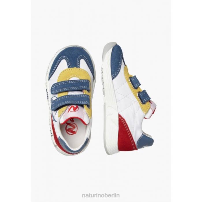 de Naturino Kinder jesko vl. Sneakers aus Wildleder und technischem Stoff weiß Blau 822X419