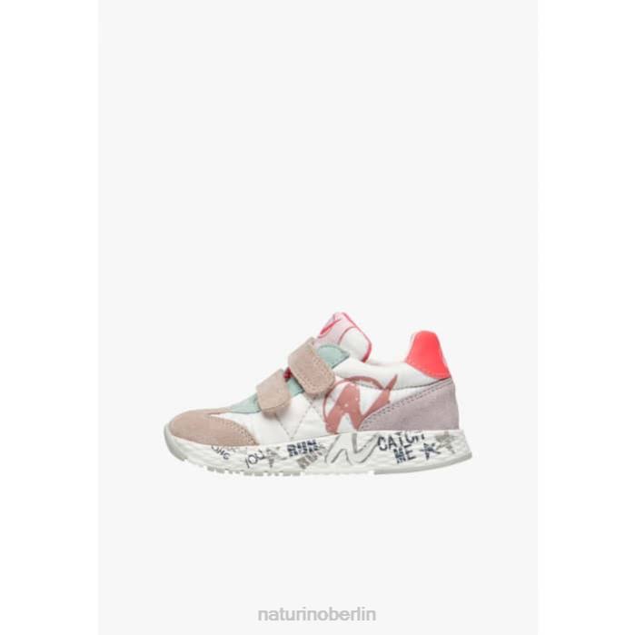 de Naturino Kinder jesko vl. Sneakers aus Wildleder und technischem Stoff weiß-rosa 822X410