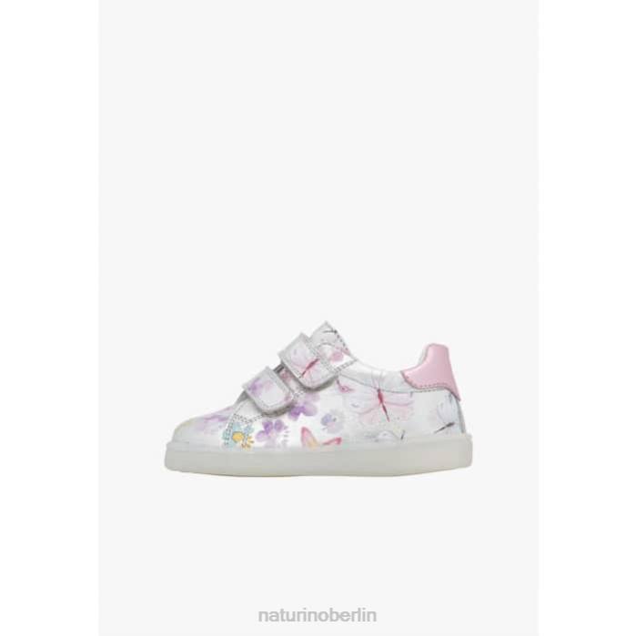 de Naturino Kinder owie vl Ledersneaker mit Schmetterlingsprint Silber 822X417