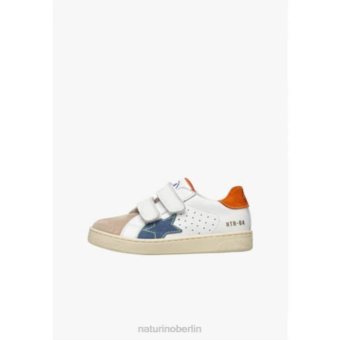 de Naturino Kinder pinn vl. Sneakers aus Leder und Wildleder weiß-beige 822X427