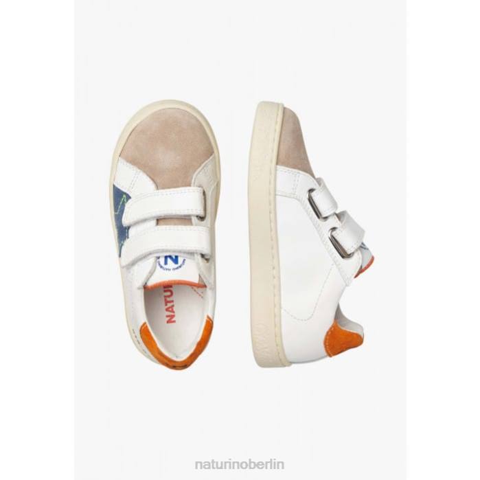 de Naturino Kinder pinn vl. Sneakers aus Leder und Wildleder weiß-beige 822X427