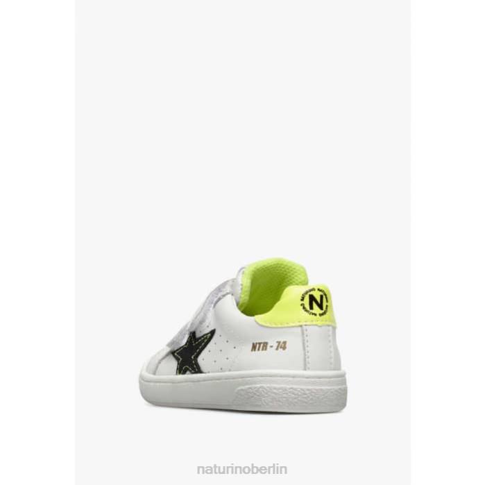 de Naturino Kinder pinn vl. Sneakers aus Leder und Wildleder weiß schwarz 822X457