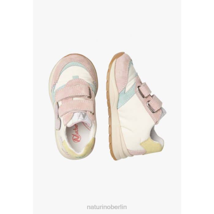 de Naturino Kinder quell vl Sneakers aus Wildleder und Stoff rosa-weiß 822X412