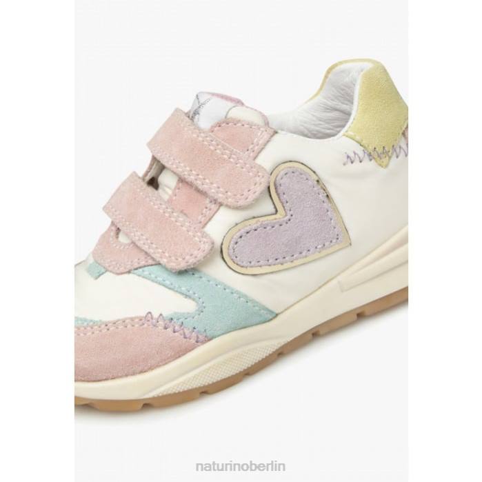 de Naturino Kinder quell vl Sneakers aus Wildleder und Stoff rosa-weiß 822X412