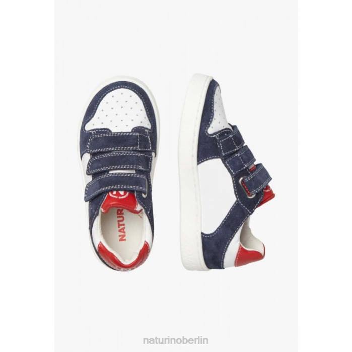 de Naturino Kinder theral vl. Sneakers aus Leder und Wildleder weiß Blau 822X462