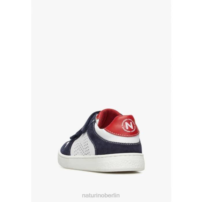 de Naturino Kinder theral vl. Sneakers aus Leder und Wildleder weiß Blau 822X462