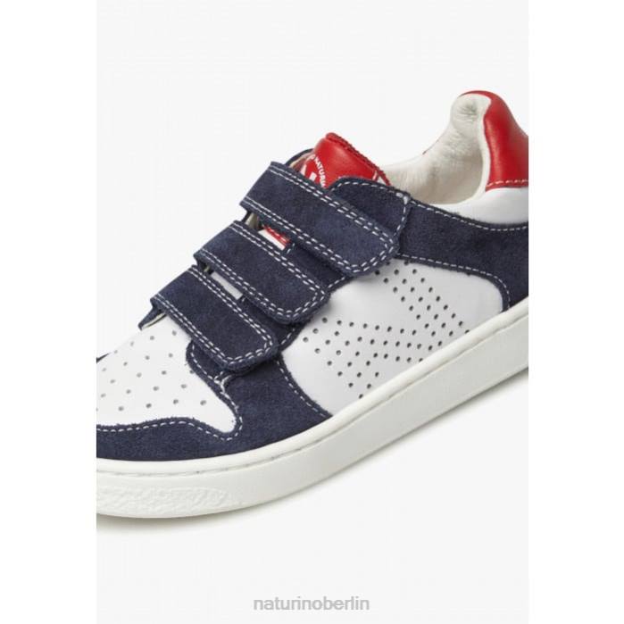 de Naturino Kinder theral vl. Sneakers aus Leder und Wildleder weiß Blau 822X462